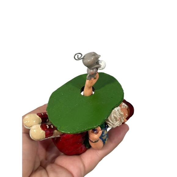Kurt Adler Sports Santa Golf Christmas Ornament Hold In One Mouse Santa's World - Picture 5 of 6